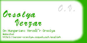 orsolya verzar business card